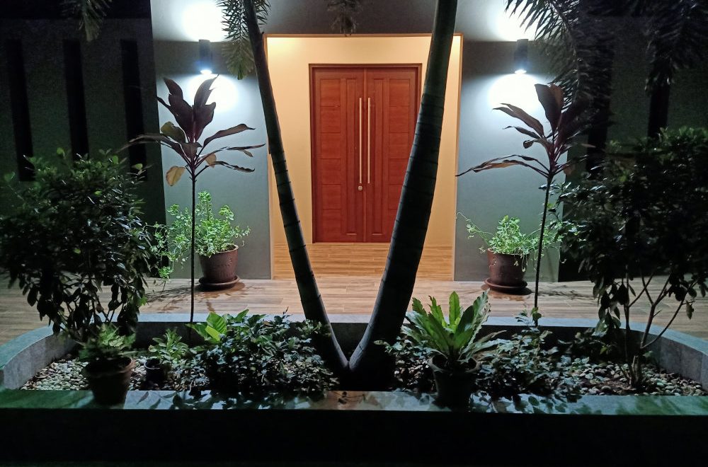 Front porch night view